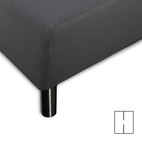 Splitlaken - H-splitt - 160x200 cm - Antrasittgrå - 100% bomullsjersey - Stretchlaken til elevationsseng