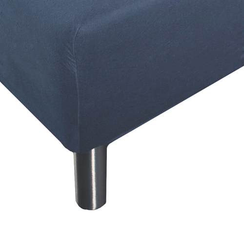 Mykt laken 140x200 cm - Formsydd laken i 100% bomullssatin - Blått bokslaken til madrass - By Night satin laken