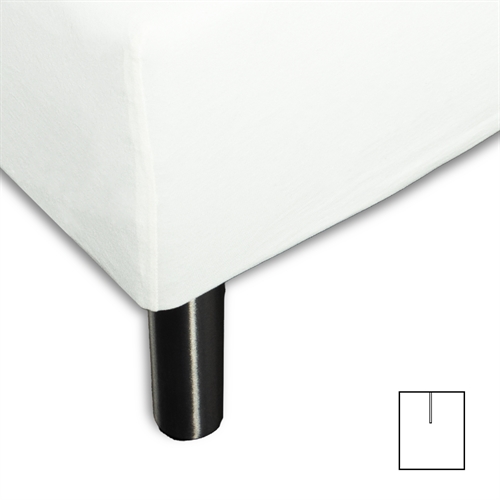 Splittlaken - U-splitt - 160x200 cm - Off white - 100% bomull jersey laken - Stretchlaken til elevasjonsseng