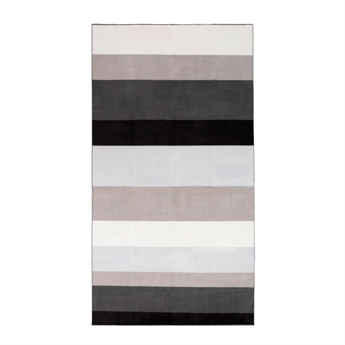 Teppe 80x160 cm - Stripet teppe med sklisikker bakside - Mykt løperteppe - Løst gulvteppe fra Nordstrand Home Rosa