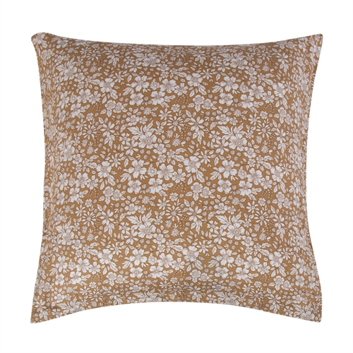 Putetrekk 60x63 cm - 100% myk bomullssateng - Small Flowers golden - Fra By Night