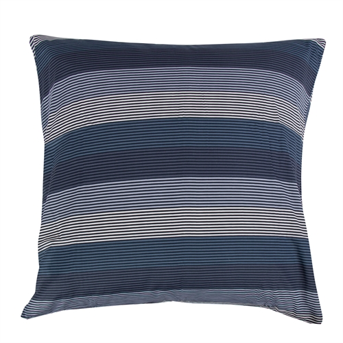 Putetrekk 60x63 cm - 100% myk bomullssateng - Big Stripes Blue - Fra By Night