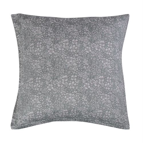 Putetrekk 60x63 cm - 100% myk bomullssateng - Small Flowers dusty green - Fra By Night