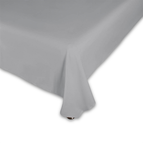 Glatt laken - 150x250 cm - Grå - 100% bomullssateng - Flatt laken