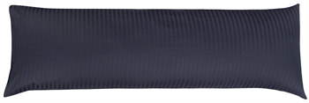 Putetrekk - 50x150 cm - 100% Bomullssateng - Stripet Mørkeblå