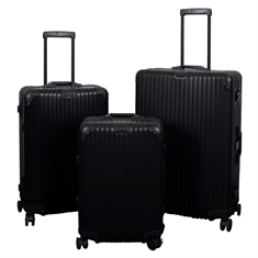 Aluminiumskoffert - Luksuriøs reisekoffert - Svart med TSA-lås