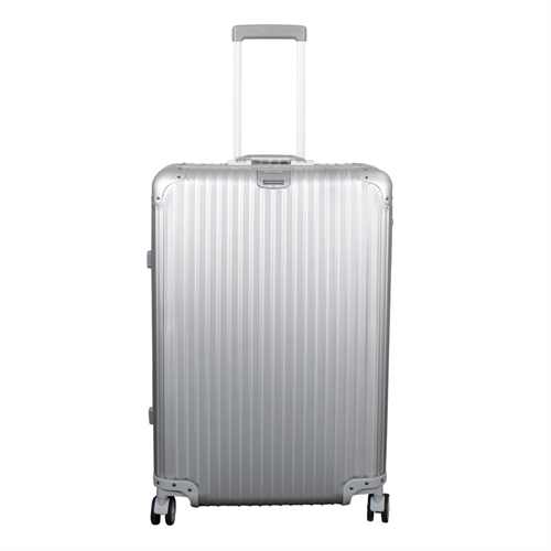 Aluminiums koffert - Sølvfarget - LARGE - Luksuriøs reisekoffert med TSA-lås