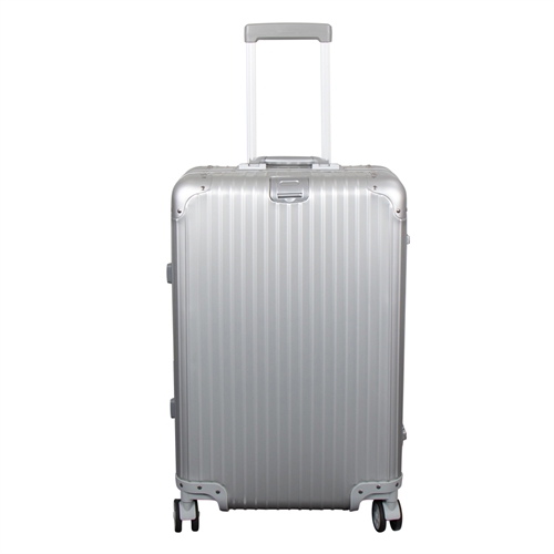 Aluminiums koffert - Sølvfarget - 68 liter - Luksuriøs reisekoffert med TSA-lås