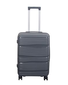Koffert - Mellomstor koffert - Lettvektskoffert - Polypropylen - Waves grå