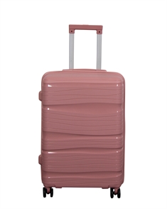 Koffert - Mellomstor koffert - Lettvektskoffert - Polypropylen - Waves rosa