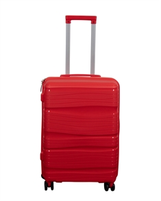 Koffert - Mellomstor koffert - Lettvektskoffert - Polypropylen - Waves rød