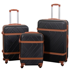 Koffert - Retro svart - Hardcase lettvektskoffert