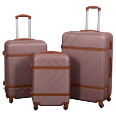 Koffert - Retro rosa - Hardcase lettvektskoffert