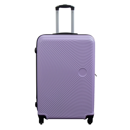 Stor koffert - Lys lilla sirkler - Hardcase koffert - Smart og billig reisekoffert
