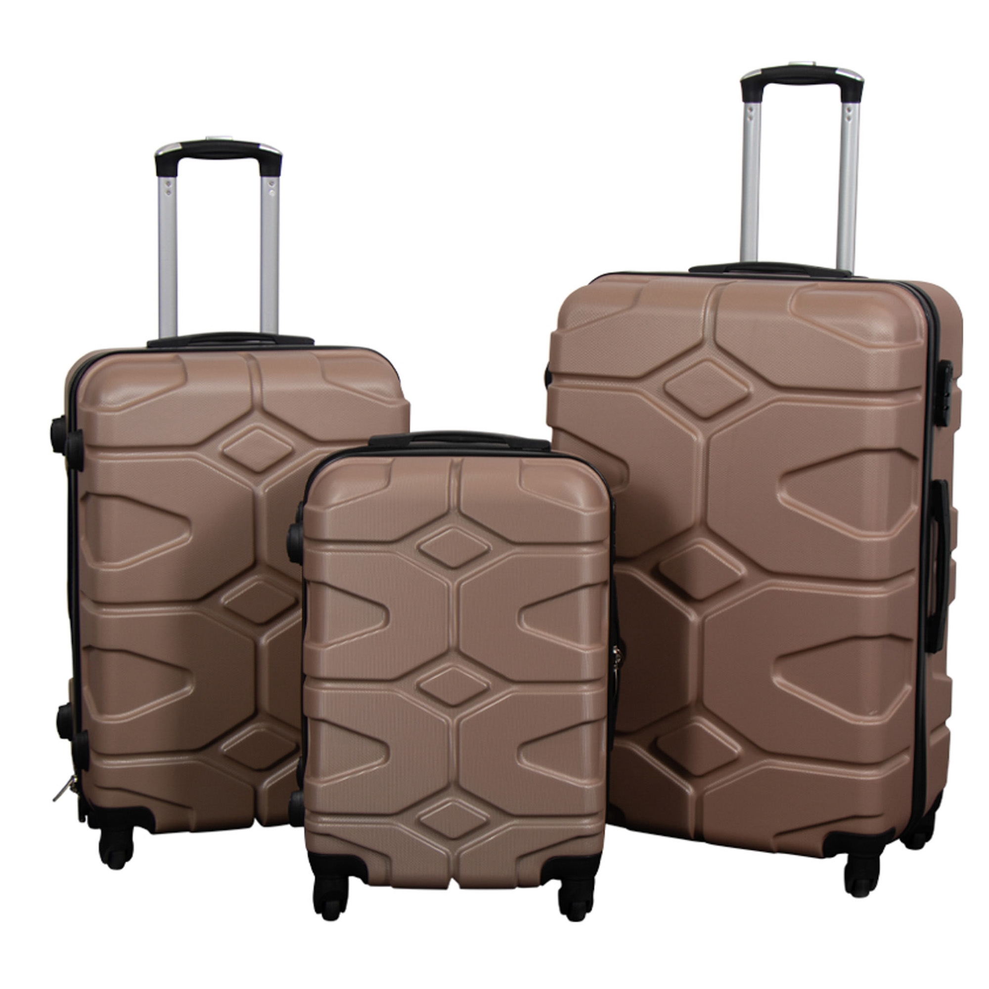 Reisesett - Sett med 3 stk. - Eksklusivt hardcase koffertsett - Military Sand