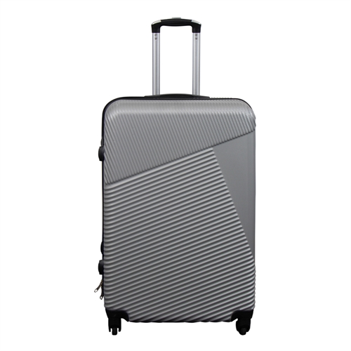 Tilbud koffert - Hardcase - Str. Medium - Silver lines - Smart reisekoffert