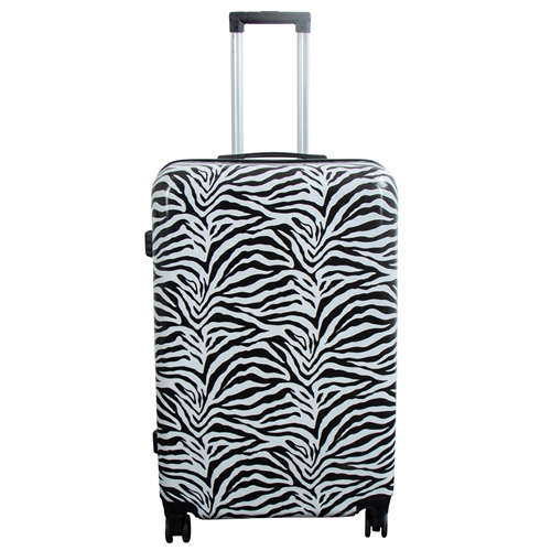 Stor koffert - Hardcase koffert med motiv - Zebra - Eksklusiv lettvektskoffert
