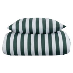 Sengetøy - 100% bomullssatin - Nordic Stripe - Grønne striper