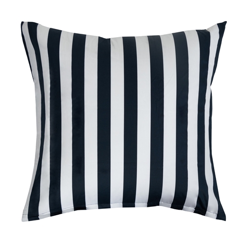 Putetrekk 60x63 cm - Myk bomullssateng - Nordic Stripe - Mørk blå og hvit