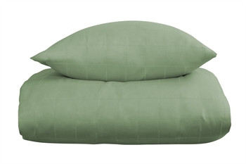 Sengetøy 140x220 cm - Mykt, jacquardvevd bomullssateng - Sjekk grønn - By Night sengesett