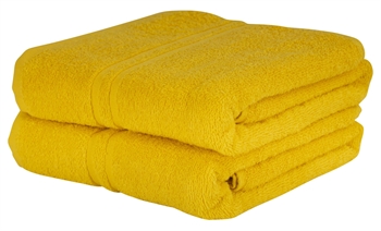 Badehåndkle - 65x130 cm - Gul - IN Style Håndklær , Håndklestørrelser , Badehåndkle 70x140 cm