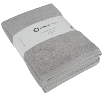 Håndklær - 2 stk. 70x140 cm - Lysegrå - 100% bomull Håndklær