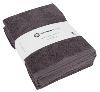 Håndklær - 2 stk. 70x140 cm - Mørkegrå - 100% bomull Håndklær