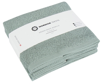 Håndklær - 2 stk. 50x100 cm - Støvete grønn - 100% bomull Håndklær