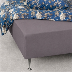 Stretchlaken 90x200 cm - Antrasittgrått jerseylaken - 100% bomull - Formsydd laken til madrass