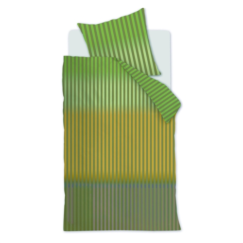 Stripet sengetøy 140x200 cm - Sengetøy i 100% myk musselin bomull - Striped Sand - Riviéra Maison sengetøy