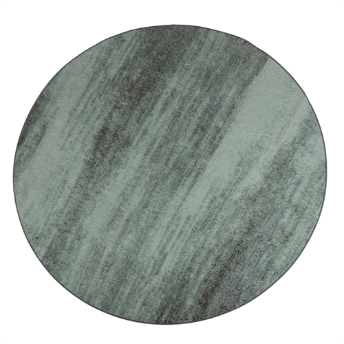 Rundt teppe - Gulvteppe Ø 160 cm - Løst teppe med sklisikker bakside - Grønt teppe med stonewashed effekt - Mykt gulvteppe fra Nordstrand Home Kristina