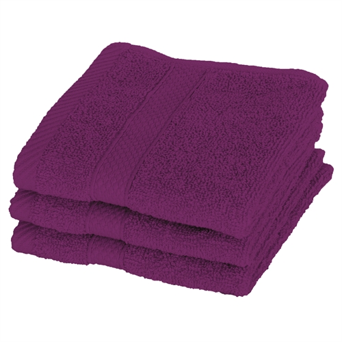 Vaskeklut - 30x30 cm - Diamant - Lilla - 100 % bomull - Myke vaskekluter fra Egeria