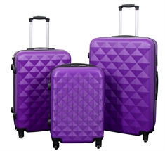 Koffert - Diamant lilla - Hardcase lettvektskoffert