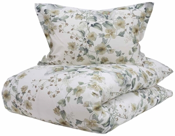 Turiform sengetøy - 140x220 cm - Lilly Beige - Blomstert sengetøy - 100% bomull sateng sengetøysett
