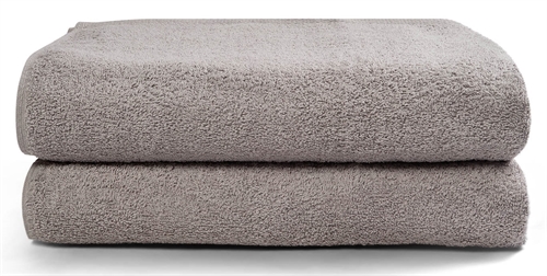 Badehåndklær - 2 stk. - 70x140 cm - Lys grå - 100% bomull - Håndklepakke fra nordisk tekstil