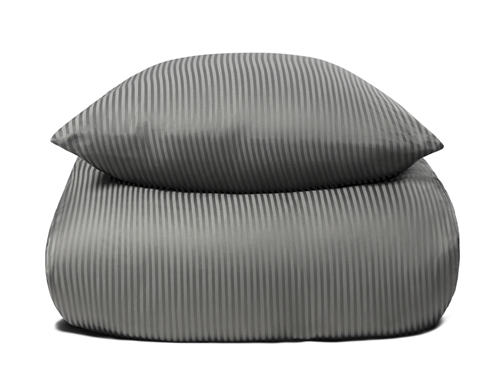 Sengetøy - 100% egyptisk bomullsateng - 200x200 cm - Lys grå - Jacquard vevd sengesett fra By Borg