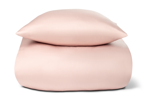 Dobbelt sengetøy av bambus - 240x220 cm - 100 % naturlig bambus - Nature By Borg - Rosasatengvevd king size dynetrekk