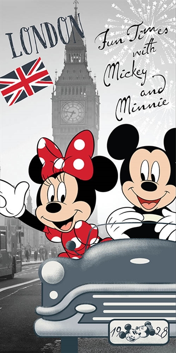 badehåndkle - Mickey & Minnie - London - 70x140cm