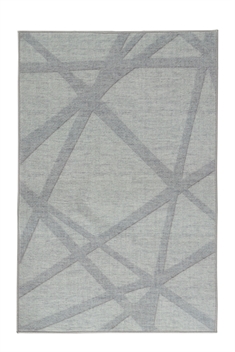 Gulvteppe - 140x200 cm - Lysegrå teppe med sklisikker bakside - Løst teppe fra Nordstrand Home Maja