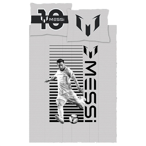 Sengetøy med Messi -140x200 cm - Fotball sengetøy med Messi - Sengetøysett 100% myk bomull