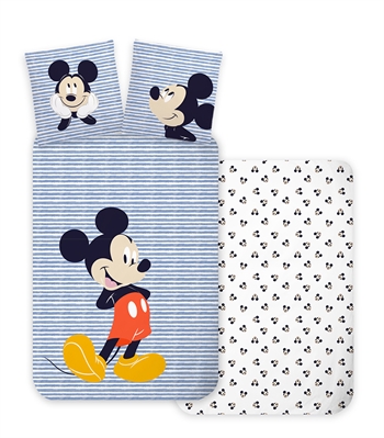 Mickey Mouse sengetøy - 140x200cm - Disney - 100% bomull
