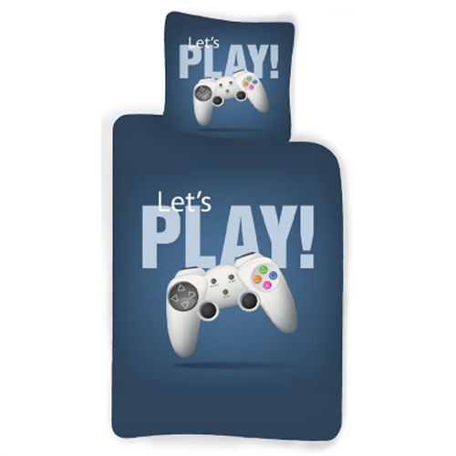Gamer sengetøy - 140x200 cm - Let\'s play - Smart sengesett i 100% bomull