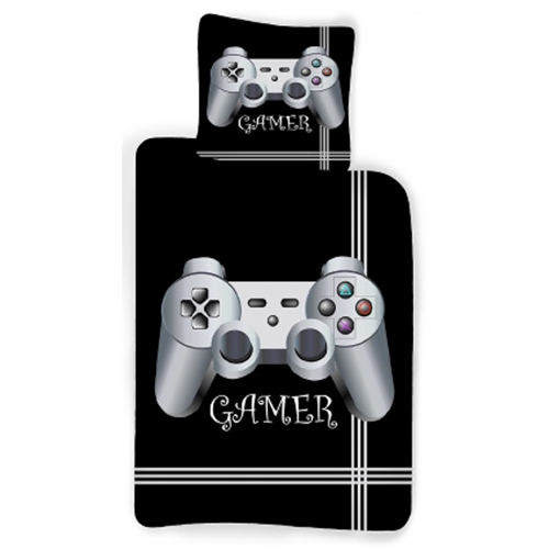 PlayStation sengetøy 140x200 cm - Gamer sengetøy - Vendbart gaming sengetøy - 100% bomulls sengetøy