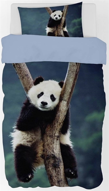 Sengetøy - Panda i tre - 140x200 cm - 100% bomull