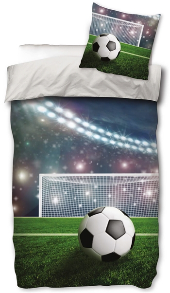 Fotball sengetøy - 150x210 cm - Fotballstadion - 100% bomull 