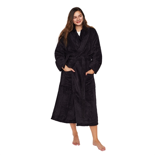 Morgenkåpe - Str. S/M - 100% bomull - Badekåpe - Svart - Nordstrand Home