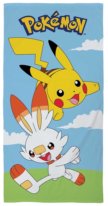 Håndkle - Pokemon - 70x140cm - Pikachu & Scorbunny