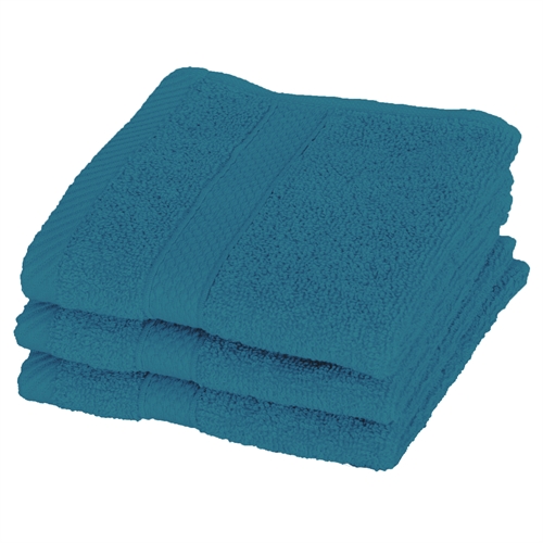 Vaskeklut - 30x30 cm - Diamant - Petrol - 100% bomull - Myke vaskekluter fra Egeria