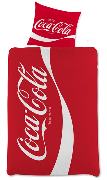Coca Cola sengetøy - 140x200 cm - 2 i 1 sengesett - 100% bomull