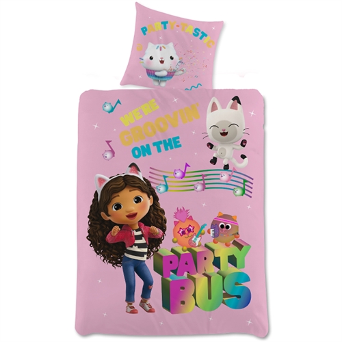 Gabby\'s Dollhouse sengetøy - 140x200 cm - Party Bus - Dynetrekk i 100% bomull